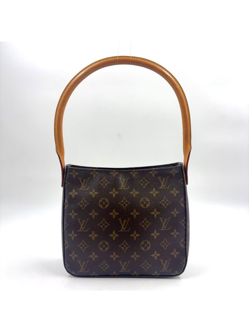 Louis Vuitton Looping MM Monogram Leather Brown Light Handbag Gold